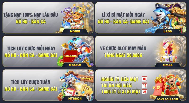 Khuyến Mãi New88 - Ưu Đãi Hấp Dẫn Không Thể Bỏ Lỡ 5 khuyen mai no hu va ban ca